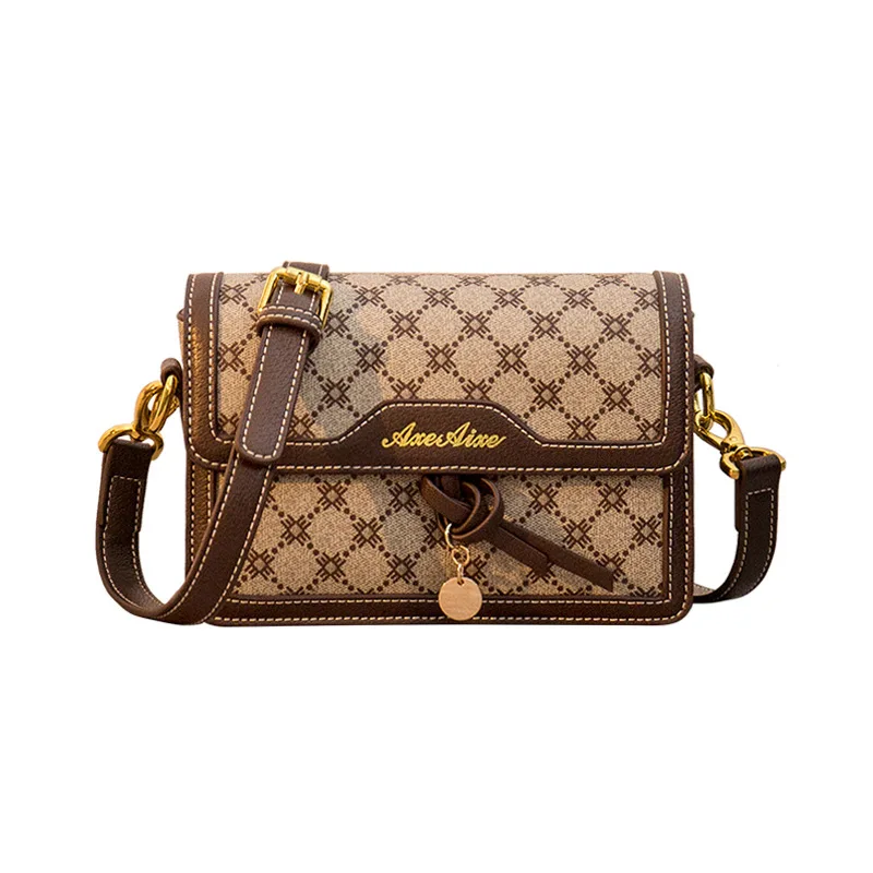 

Women Bag 2020 Genuine Leather Retro Plaid All-match Fashion Designer Luxury New Handbags Crossbody Messenger Shoulder Bags