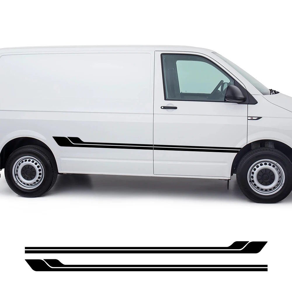 

2 шт. для Volkswagen VW TRANSPORTER T4 T5 T6 Автомобильная двухсторонняя виниловая наклейка автомобильная дверь боковая Наклейка Декор кузова графическая ...