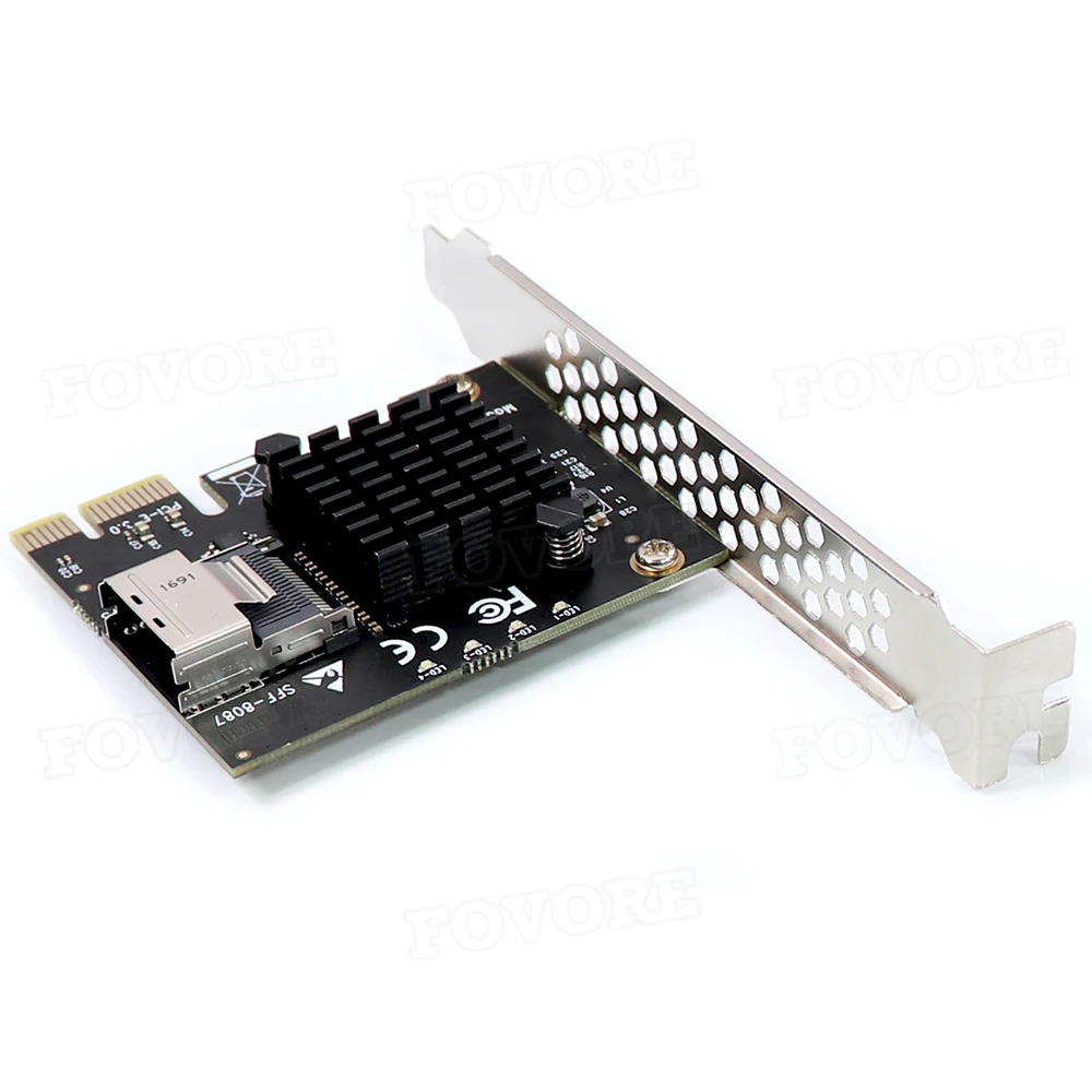 Плата расширения Mini SAS SFF-8087 4 port SATA 3 III 0 к PCI e PCIe контроллер PCI-e SFF 8087 SFF8087 SATA3 адаптер