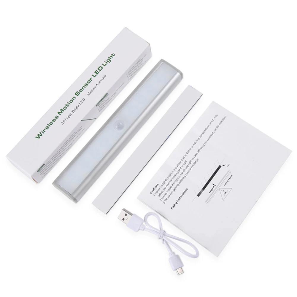 

PIR Motion Sensor LED Light USB Wireless LED Kitchen/Wall Lamp 3Mode Brightness Level 30 LED Closet/Wardrobe/Under Cabinet Light