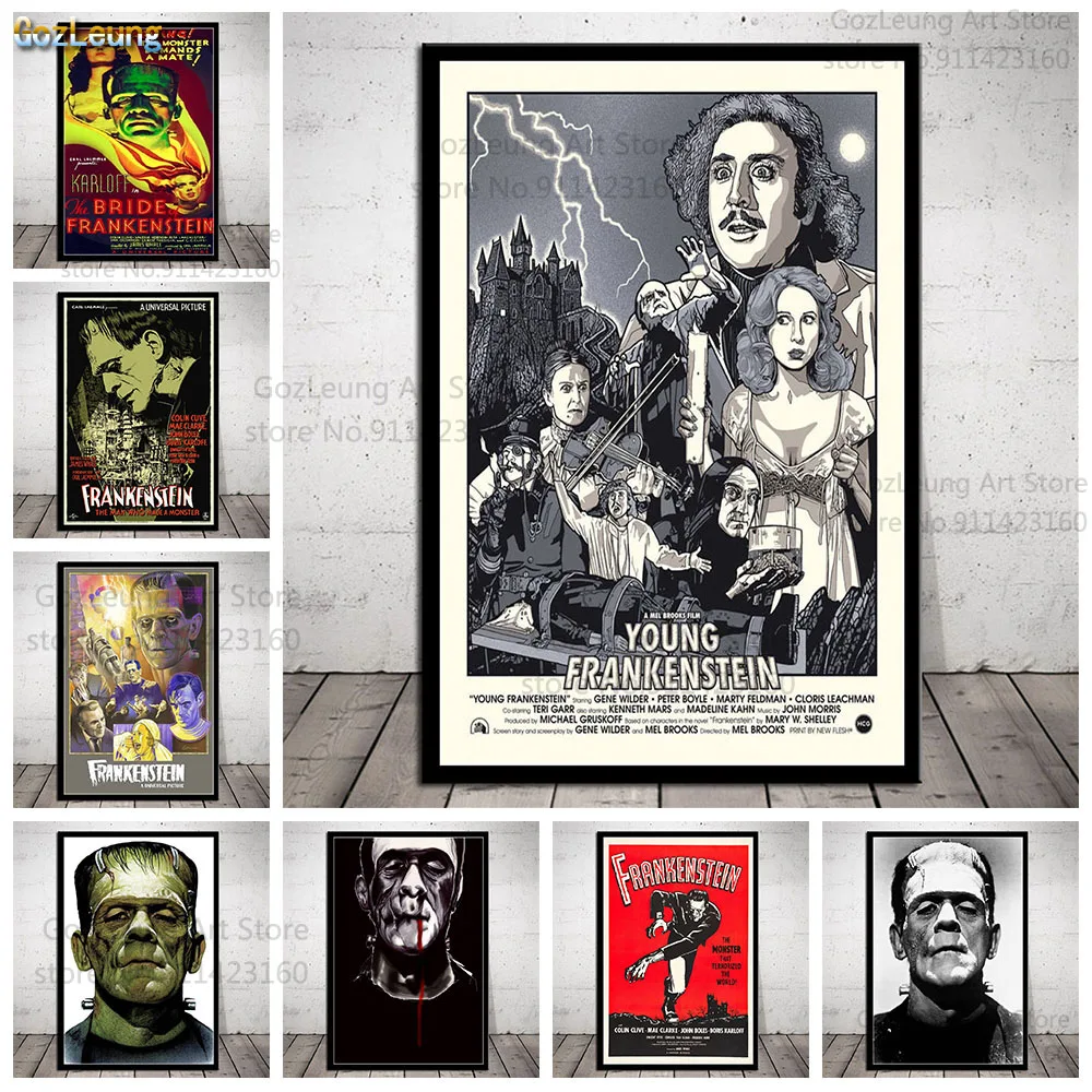 Универсальный постер Франкенштейна из фильма Ужасы монстров Картина на холсте