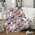 Двухслойное одеяло с изображением животных, таксы, для кровати, детское плотное одеяло, для дома, жизни, пикника, путешествий, модное одеяло