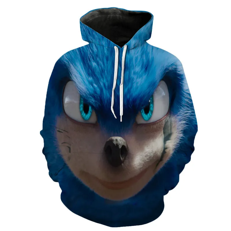 picture color Sonic 3D Модный пуловер худи Повседневный свитер с длинными рукавами одежда для мальчиков и девочек с объемным рисунком тонкое пальто с героями мультфильмов для родителей и детей - Цвет: picture color