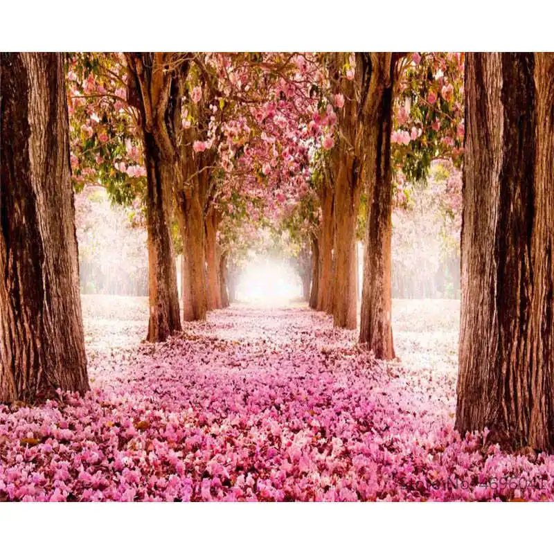 Картина по номерам рамки Раскраска домашний декор картины пейзаж дерево цветок