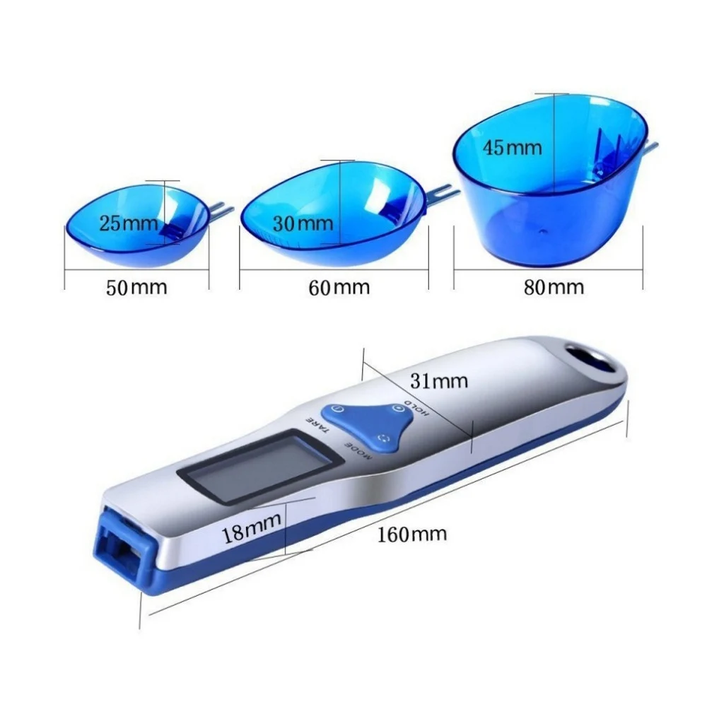 

2021 Mini Digital Kitchen Scale Electronic Measuring Spoon Scale LCD Display Spoon Scale aking Kitchen Bar Supplies