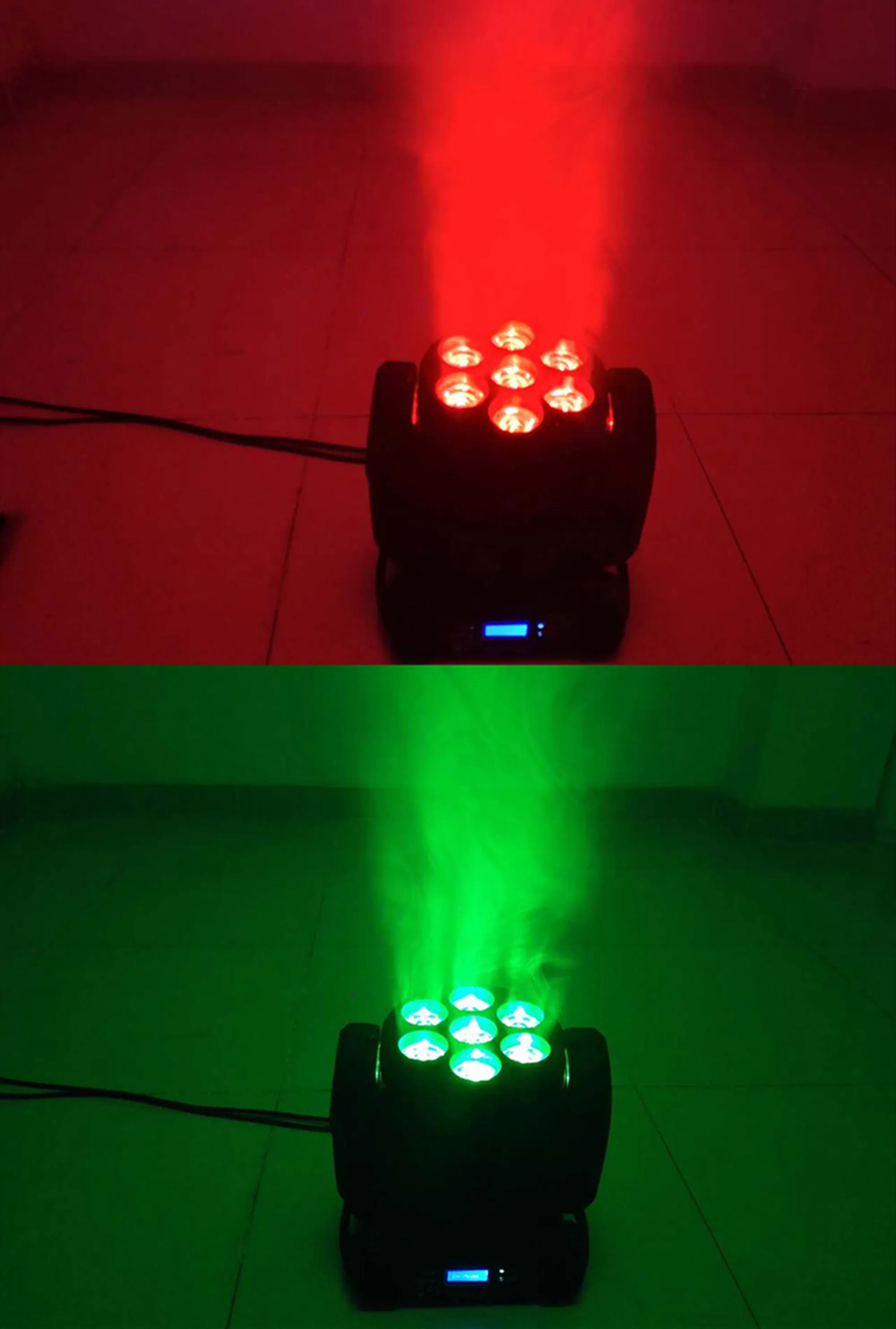 7 small King Kong full-color four-in-one LED stage lights DMX control moving head beam party light Dj Christmas disco | Лампы и