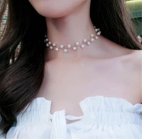 pearl clavicle chain choker neck band simple short necklace female jewelry