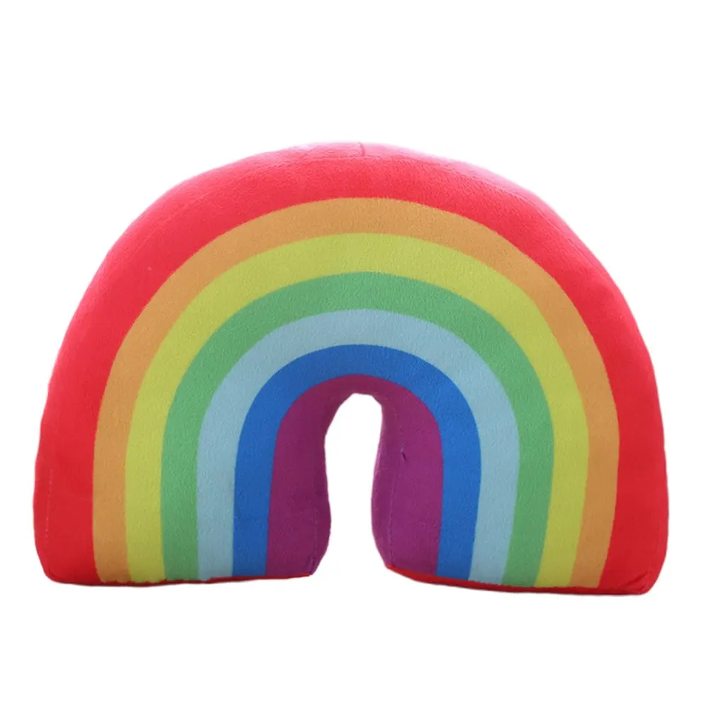 

Children's Room Rainbow Pillow Cushion Plush Toys Neck Pillow Office Baby Toys Home Furnishing Decoration
