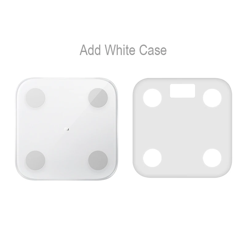 Add White Case Xiaomi Mi Smart Body Fat Scale 2 Bluetooth 5,0 тест на баланс тела Дата ИМТ Здоровье вес взвешивание весы монитор СВЕТОДИОДНЫЙ дисплей - Цвет: Add White Case