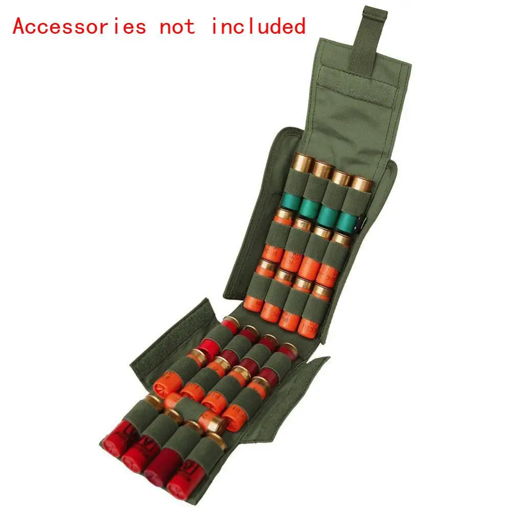 Army Green Новые охотничьи боеприпасы сумки 25 круглый военный Molle 12GA 12 калибра боеприпасы, патроны для перезарядки ружья Чехлы для обоймы модульной системы переноски снаряжения для - Цвет: Army Green