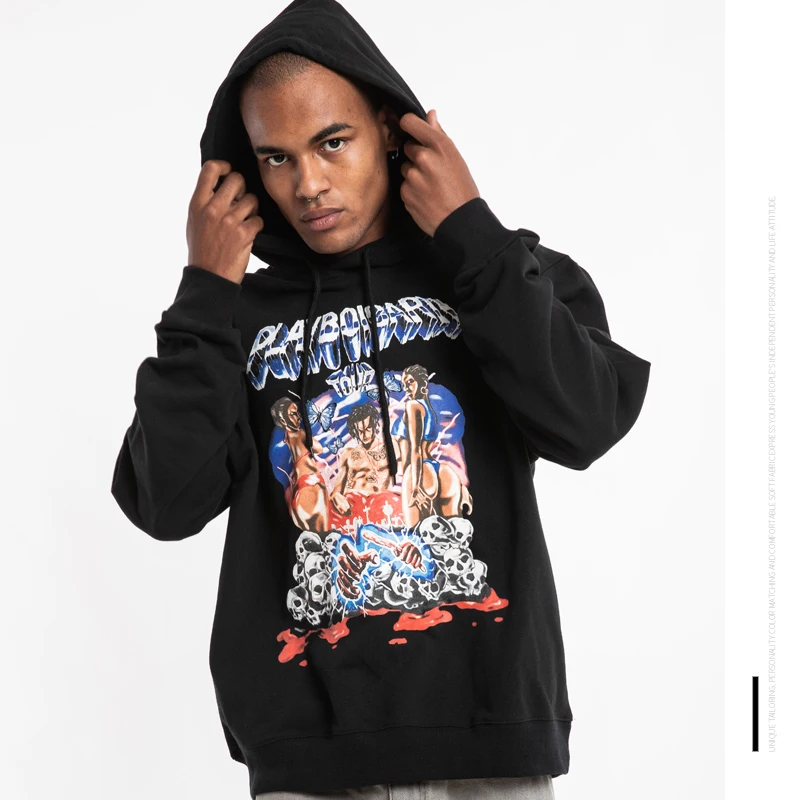 

Men' Playboicarti Tour Hooded Sweatshirts Hip Hop Pullover Hoodies Streetwear Fahion Tops