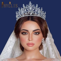 a136 luxury crystal queen tiara bridal crown pageant diadem for bride headband women headpiece wedding hair jewelry accessories