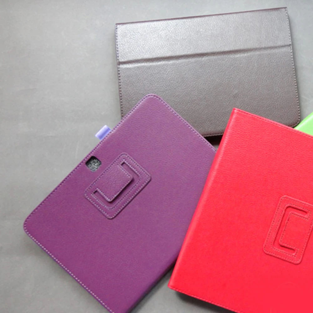 Роскошный кожаный чехол-книжка с подставкой + 2x прозрачная защитная пленка для