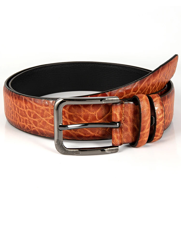

Мужской модный ремень из ПУ кожи под змеиную кожу коричневого цвета 2022 Повседневный Пояс с квадратной пряжкой
