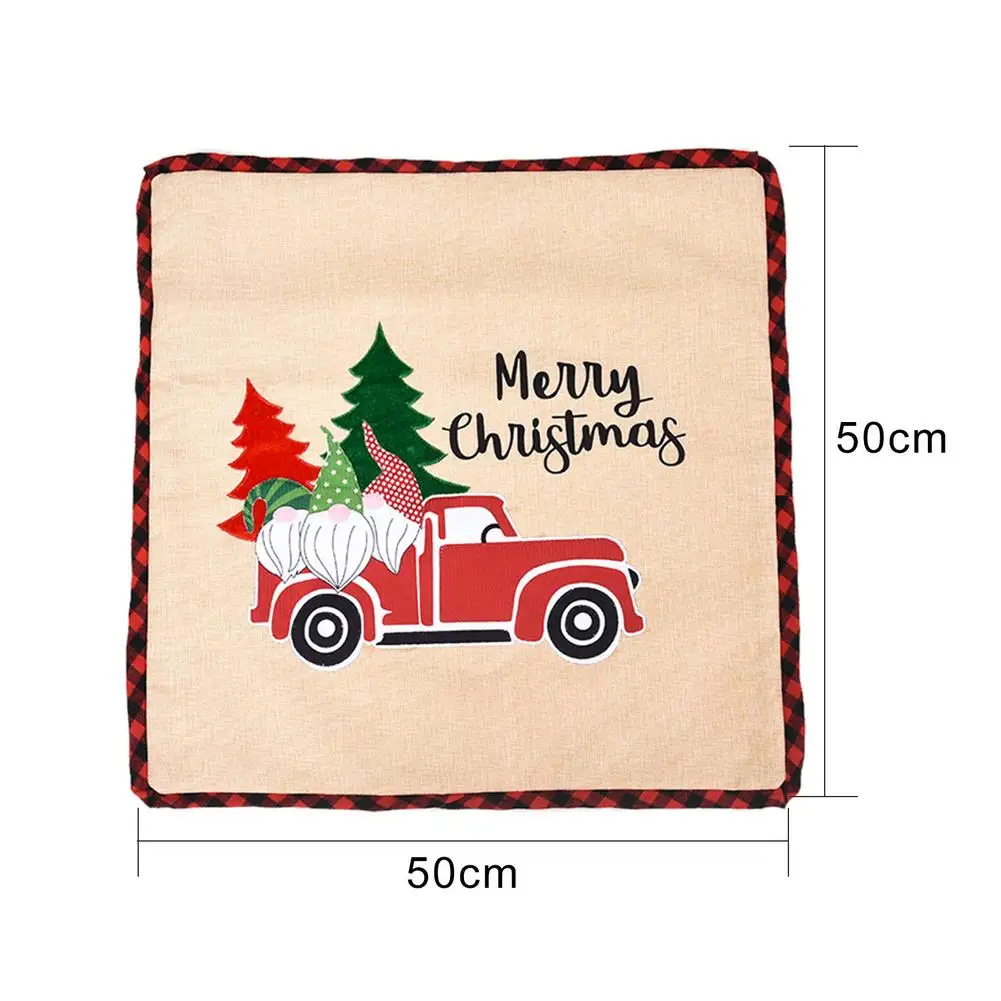 

Pillowcase Cushion Cover Christmas Cartoon Pillowcase Gifts Flower Car Quartet Pillow Cover For Home Office Living Room Auto