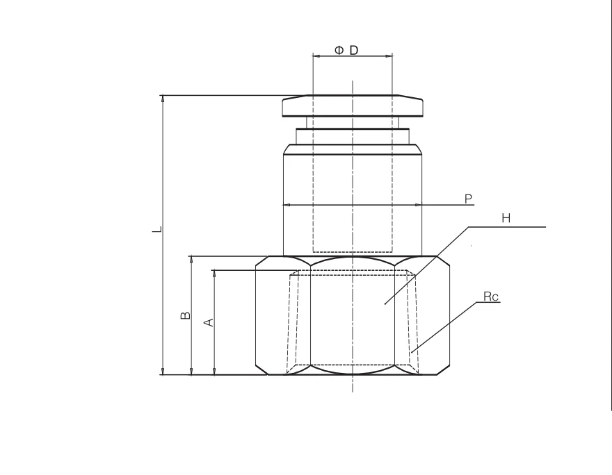 PCF &quotшланг OD 4 6 8 10 12 мм-1/8'' 1/4 'ɳ/8'' 1/2 'ɻSP наружная резьба