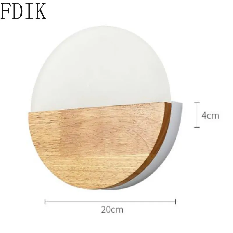 Скандинавская светодиодная настенная лампа креативные деревянные прикроватные