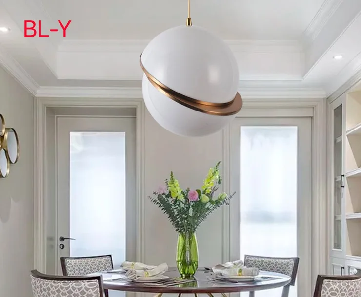 

Postmodern minimalist creative Nordic dining chandelier clothing store bar single head light luxury bedside small chandeliers