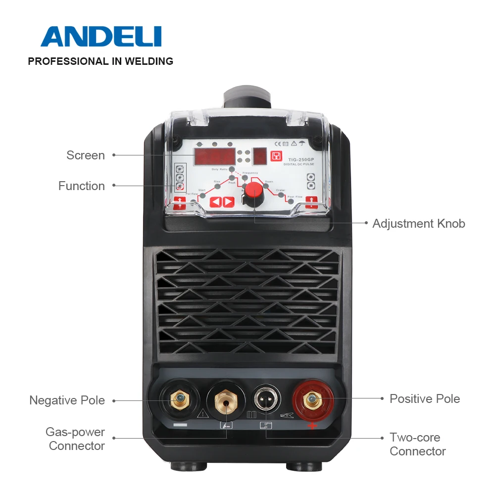 ANDELI интеллигентая (ый) Портативный однофазный 110V/220V DC инвертор Импульсная Tig