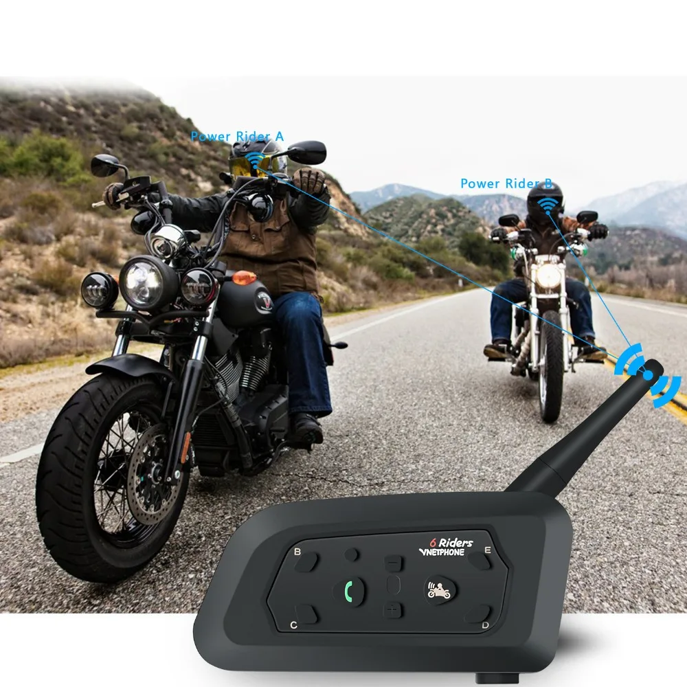 Vnetphone V6 переговорное bluetooth устройство для мотоциклетного шлема 1200 м мотоцикл 6