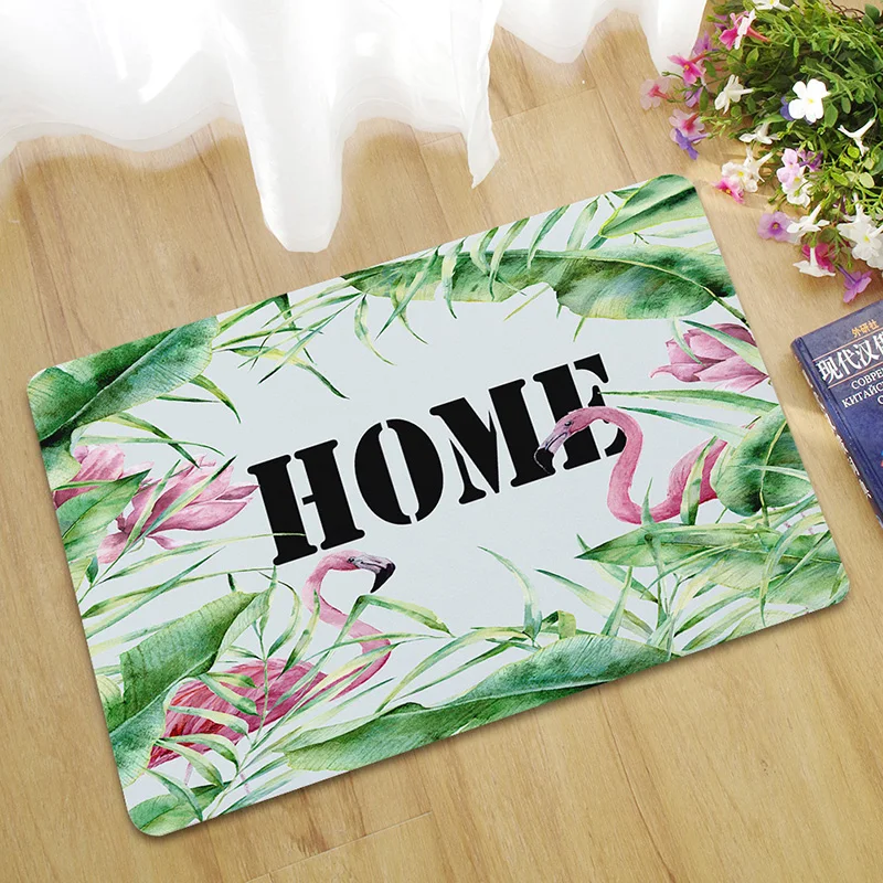 Zeegle Коврик для двери с изображением листьев кухонный коврик пола