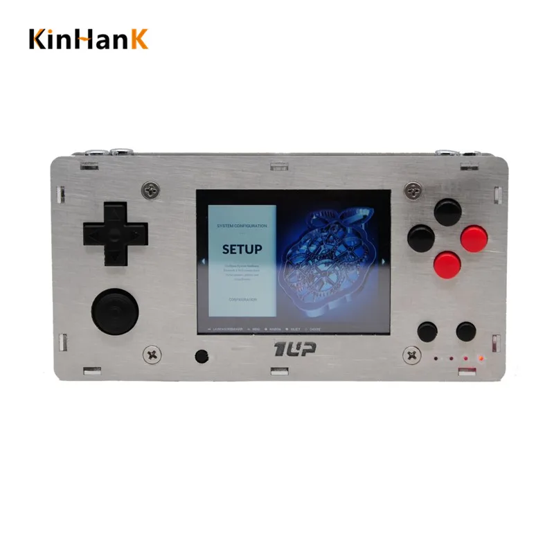 Переносная игровая консоль Raspberry Pi 3B 2 8 дюйма HD экран металлический корпус