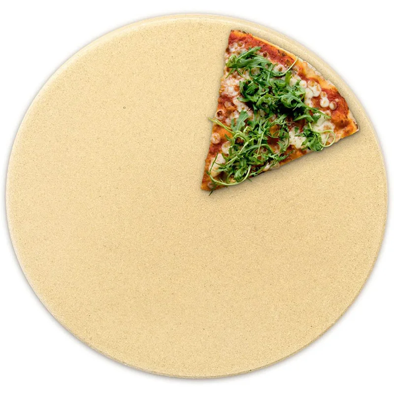 12Inch Pizza Stone for Baking-Cordierite Plate BBQ Grill Oven-Cook and Serve Bread Cheese-Round | Дом и сад