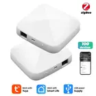 Умный шлюз Tuya ZigBee 3,0, хаб для умного дома, мост Smart Life APP, беспроводной пульт дистанционного управления, голосовые работы с Alexa Google Home