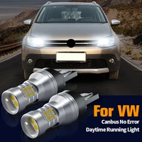 2pcs led daytime running light drl bulb lamp canbus w21w 7440 t20 for vw polo 6c 2009 2010 2011 2012 2013 2014 2015 2016