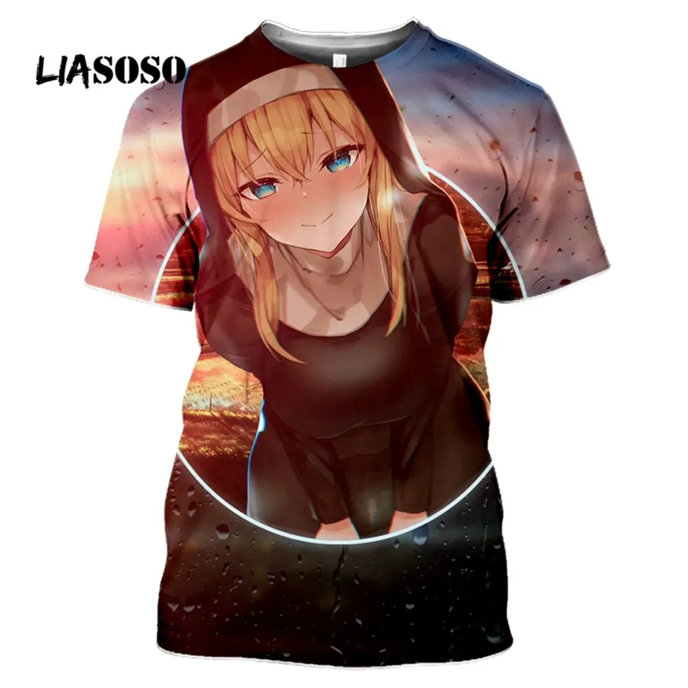 

LIASOSO Japanese Hot Anime Fire Force T shirt 3D Printing Fashionable And Interesting Cosplay Men's And Women's Short-sleeved