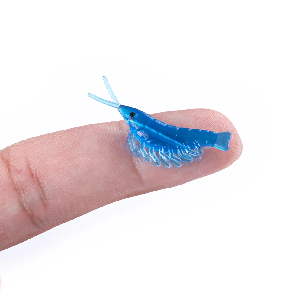 3.7CM 20pcs Soft Silicone Shrimp Fishing Lures 0.3g Small Freshwater Bait Carp Pike Bass pesca | Спорт и развлечения