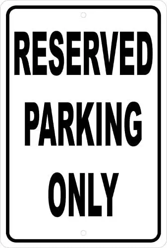 

Парковочный только черный алюминиевый знак, металлический знак, декоративный знак, 8x12 дюймов