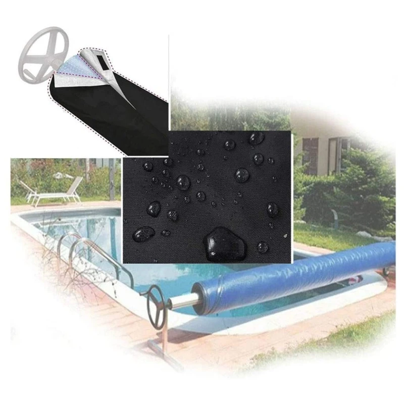 

Защитная крышка катушки для бассейна, Изготовлена из прочной водонепроницаемой ткани Оксфорд 210D с защитой от УФ-лучей