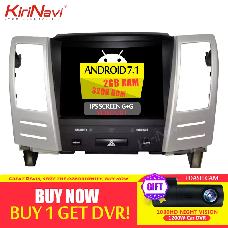 KiriNavi 8," Android 7,1 Автомобильная магнитола для Lexus RX RX330 RX350 RX400H автомобильный Dvd мультимедийный плеер Android gps навигация 2004-2008