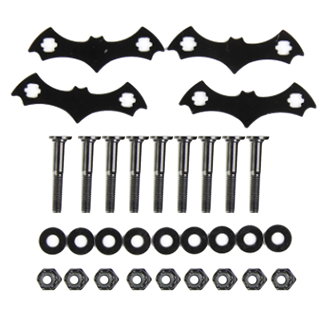 

4 Set Longboard Skateboard Deck Protect Cushion Gasket Bolts Nuts Screw Mounting Kit