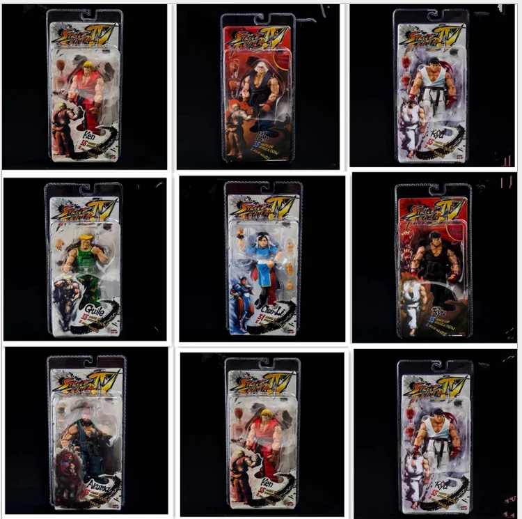 В наличии 18 см NECA Ken chun li Guile Hoshi Ryu Akuma Gouki ПВХ экшн фигурка Коллекционная модель
