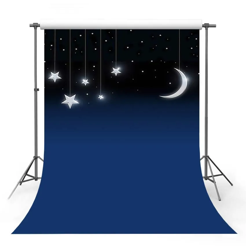 

Night starry sky photography backdrops Stars moon children photo studio background cloth Custom Photographic Backdrops