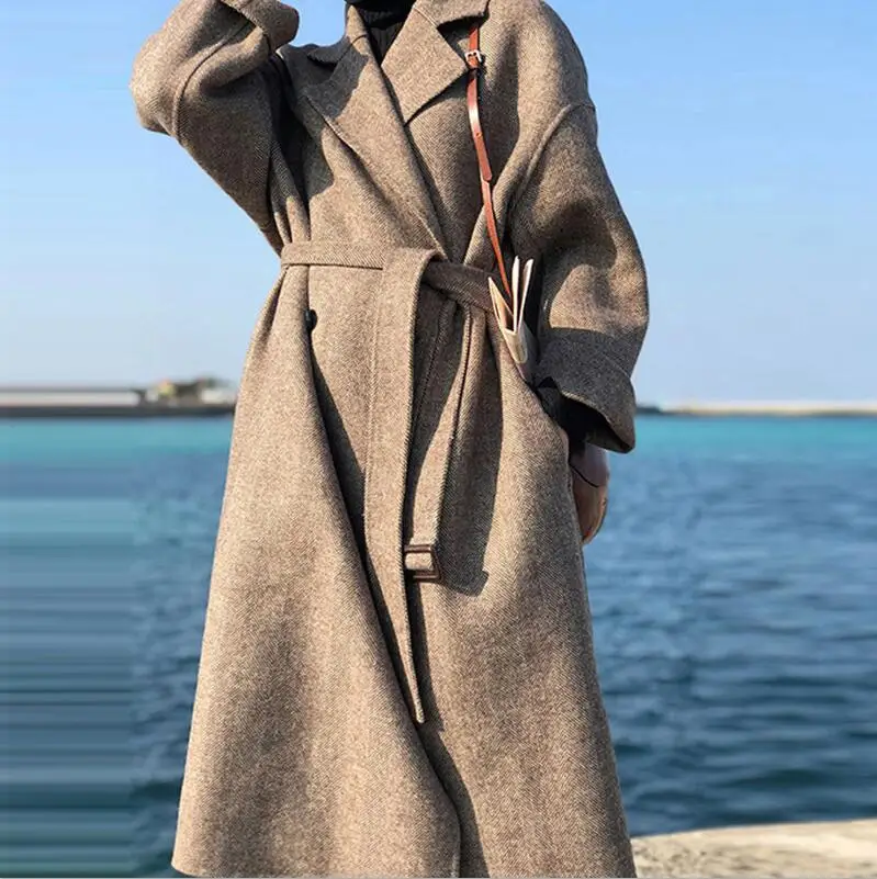 as picture Шерстяное пальто для женщин; коллекция года; сезон осень-зима; Японское шерстяное пальто средней длины для студентов; популярное шерстяное пальто для маленьких мужчин; зимние пальто - Цвет: as picture