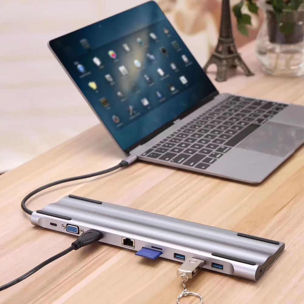 Док станция для ноутбука 10 в 1 USB C|Док-станции ноутбуков| |