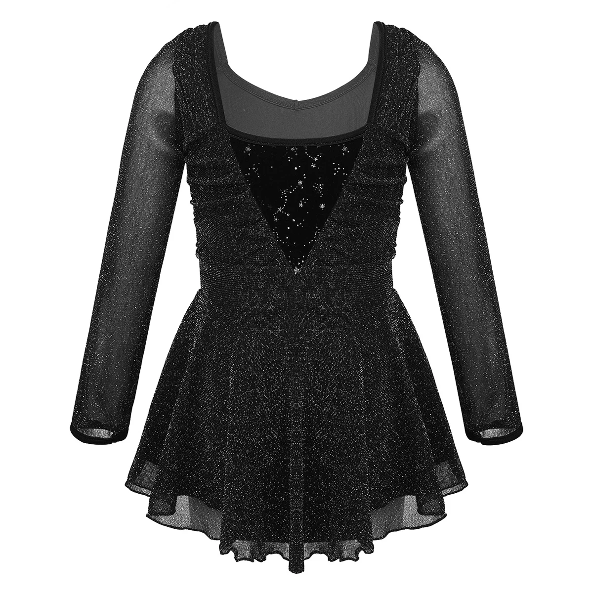 Балетное трико для девочек-подростков платье блестящее эластичное бархатное