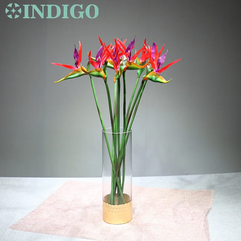 INDIGO-DIY красный цветок орхидеи/райская птица/Гербера/Калла/антуриум Цветочная композиция Свадебная вечеринка событие