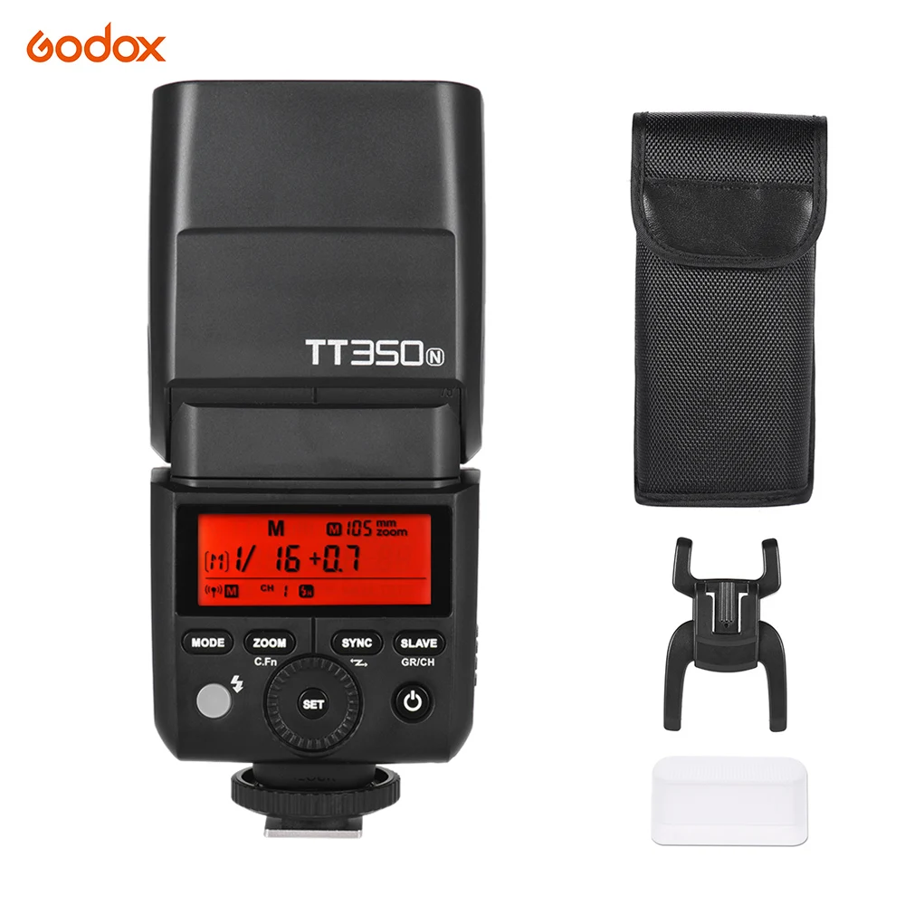

Godox Thinklite TT350N Mini 2.4G Wireless TTL Camera Flash Master & Slave Speedlite 1/8000s High Speed Sync. for Nikon Cameras