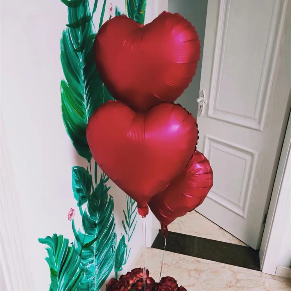 В форме сердца звезды Фольга воздушный шар с гелием из розового золота Макарон