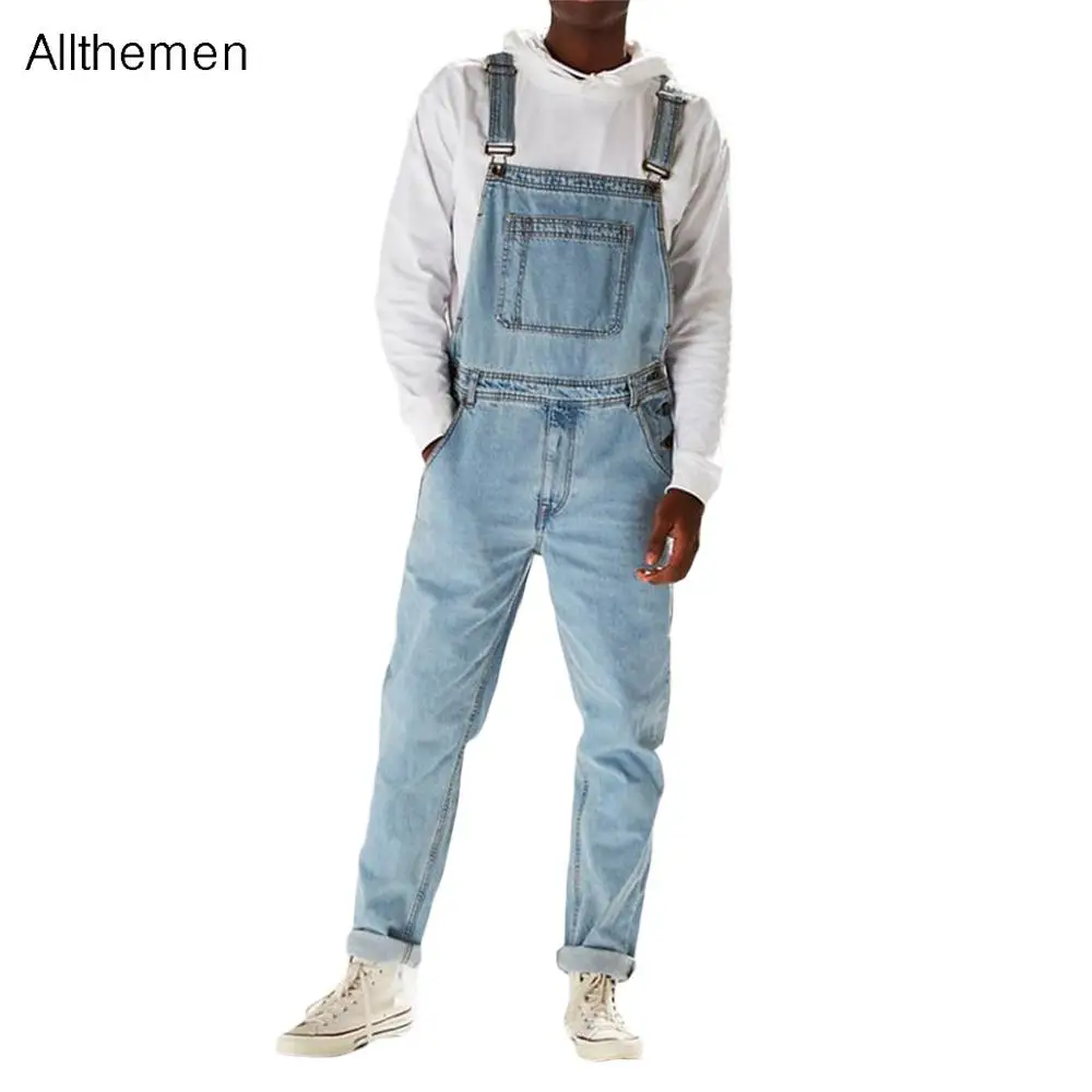 Мужские джинсовые комбинезоны Allthemen повседневные в ковбойском стиле брюки карго
