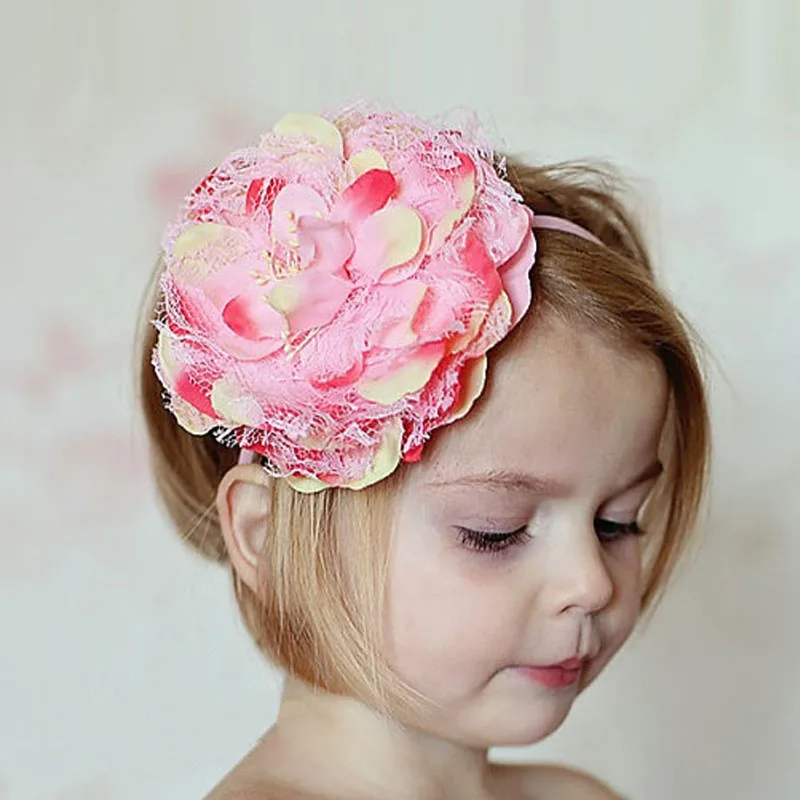 Kids Elastic flower headband Headbands Hair Girls baby Bowknot Hairband girl accessories set photography | Мать и ребенок