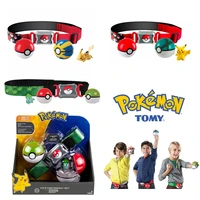tomy pokemon edition pokeball belt pikachu pokeball set retractable takara action figure model childrens toy gift