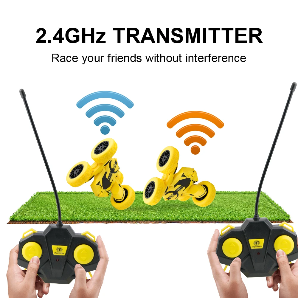 2 4 GHz RC трюк автомобиль падающий гусеничный 360 градусов двусторонний вращающийся