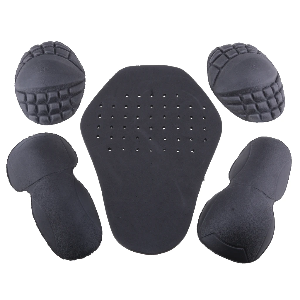 

5pcs Motorbike Riding Shoulder Elbow Back Protection Pad Racing Armour Safe and Comfortable Good Anti-Friction Effect Durable