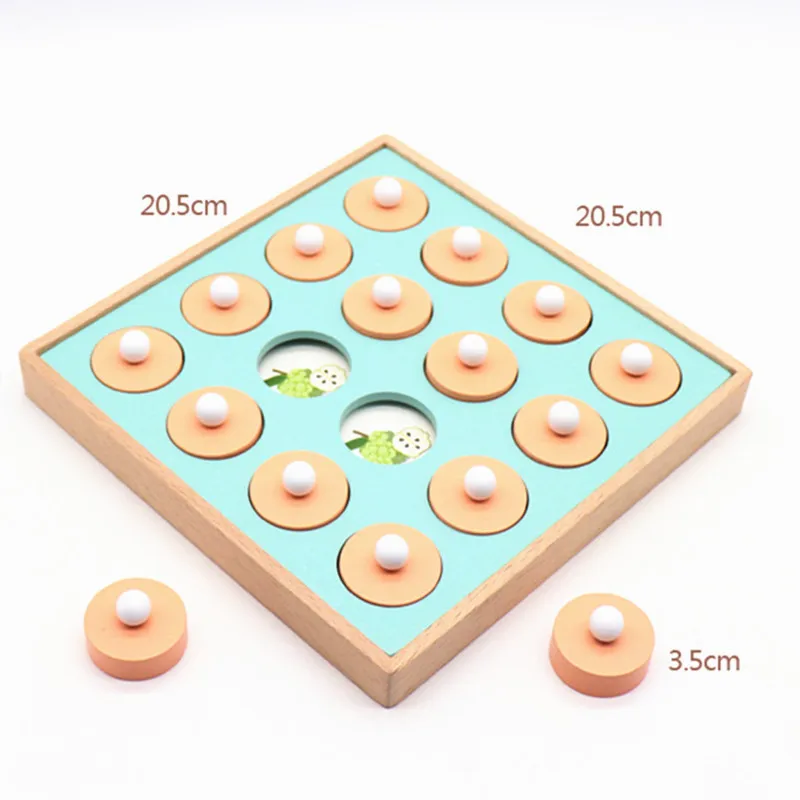 

High quality beech memory chess kids toys 3-7 Years Logical thinking training Table Game wooden toys kindergarten supplies gift