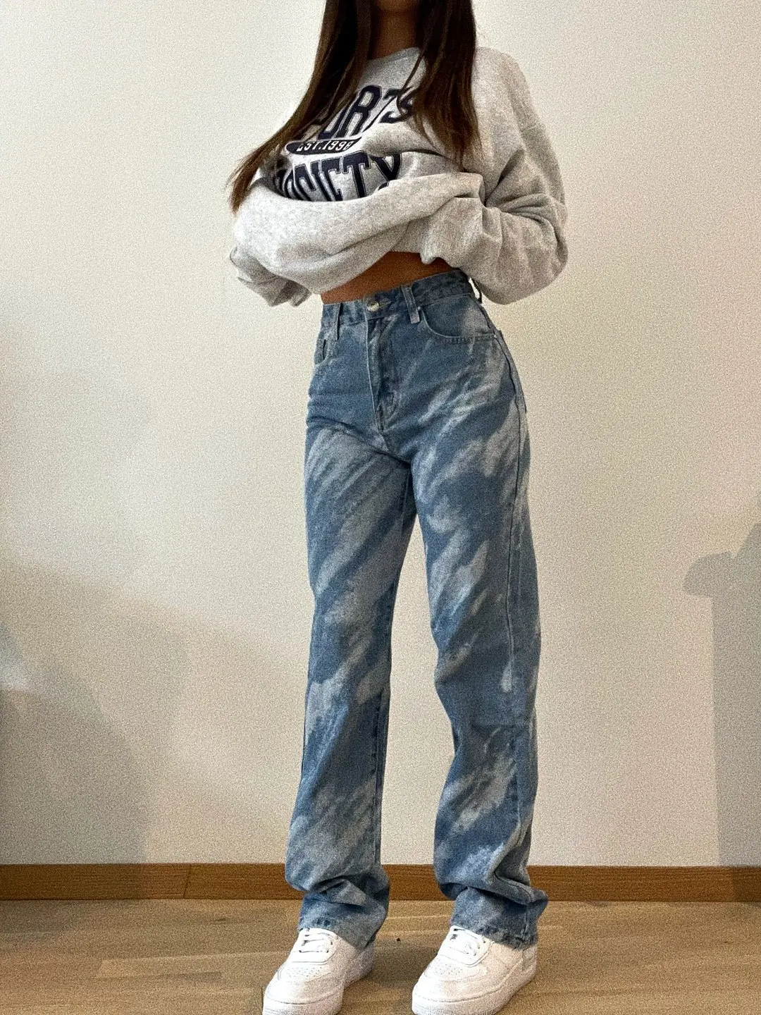 

2021 новый стиль брюк для отдыха прямые джинсы Gao Yao Nyu's jeans